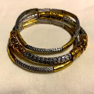 3/$20 Gold & silver plated Bracelets x3